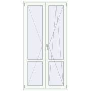 REHAU Euro 70 1100x2200 мм Білий (RAL 9016) з двох сторін REHAU Euro 70 1100x2200 мм Білий (RAL 9016) з двох сторін