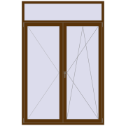 REHAU Euro 60 1600x2400 мм WALNUT з двох сторін