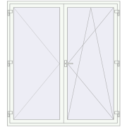 REHAU SYNEGO MD 1800x2000 мм Білий (RAL 9016) з двох сторін REHAU SYNEGO MD 1800x2000 мм Білий (RAL 9016) з двох сторін