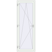 REHAU Euro 70 760x2150 мм Білий (RAL 9016) з двох сторін REHAU Euro 70 760x2150 мм Білий (RAL 9016) з двох сторін