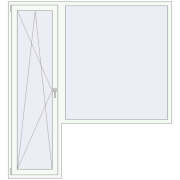 REHAU Euro 70 2000x2160 мм Білий (RAL 9016) з двох сторін REHAU Euro 70 2000x2160 мм Білий (RAL 9016) з двох сторін
