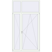 REHAU SYNEGO MD 1480x2740 мм Білий (RAL 9016) з двох сторін