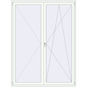 REHAU Euro 70 1750x2400 мм Білий (RAL 9016) з двох сторін
