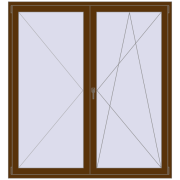 REHAU Euro 60 1750x1890 мм WALNUT з двох сторін