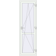 REHAU Euro 70 650x2100 мм Білий (RAL 9016) з двох сторін REHAU Euro 70 650x2100 мм Білий (RAL 9016) з двох сторін