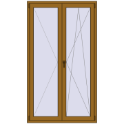 REHAU Euro 60 1200x2100 мм LIGHT_OAK з двох сторін