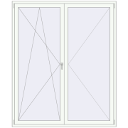 REHAU Euro 60 1860x2250 мм Білий (RAL 9016) з двох сторін