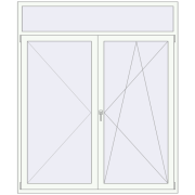 REHAU SYNEGO MD 1800x2150 мм Білий (RAL 9016) з двох сторін