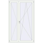 REHAU Euro 70 1300x2150 мм WALNUT ззовні