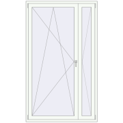 REHAU Euro 60 1300x2200 мм Білий (RAL 9016) з двох сторін