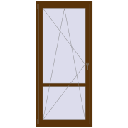 Балконні двері 900x2000 мм REHAU Euro 60 WALNUT з двох сторін