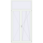 REHAU Euro 70 1320x2660 мм Білий (RAL 9016) з двох сторін