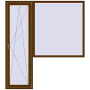 REHAU Euro 70 1990x2220 мм WALNUT з двох сторін REHAU Euro 70 1990x2220 мм WALNUT з двох сторін