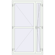 REHAU Euro 60 1200x2100 мм Білий (RAL 9016) з двох сторін