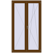 REHAU Euro 70 1200x2100 мм WALNUT з двох сторін REHAU Euro 70 1200x2100 мм WALNUT з двох сторін