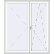 REHAU Euro 60 1800x2100 мм Білий (RAL 9016) з двох сторін