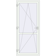 REHAU Euro 60 890x2120 мм Білий (RAL 9016) з двох сторін