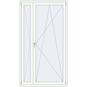 REHAU SYNEGO MD 1250x2250 мм Білий (RAL 9016) з двох сторін