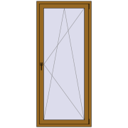 REHAU Euro 60 870x2000 мм LIGHT_OAK з двох сторін