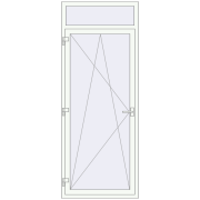 REHAU Euro 70 900x2300 мм Білий (RAL 9016) з двох сторін