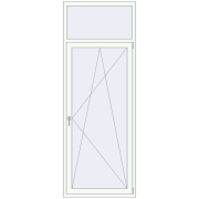 Балконні двері 930x2500 мм REHAU Euro 70