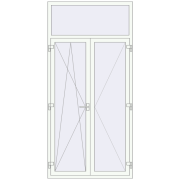 REHAU Euro 60 1200x2500 мм Білий (RAL 9016) з двох сторін