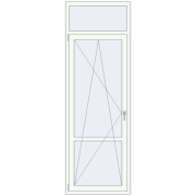 Балконні двері 830x2450 мм REHAU Euro 60 Білий (RAL 9016) з двох сторін