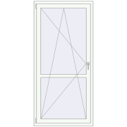 REHAU Euro 60 950x2000 мм Білий (RAL 9016) з двох сторін