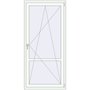 REHAU Euro 60 940x1990 мм Білий (RAL 9016) з двох сторін