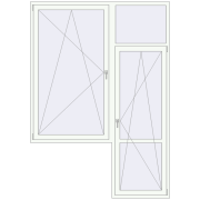 REHAU Euro 70 1930x2720 мм Білий (RAL 9016) з двох сторін
