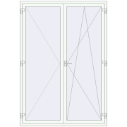 REHAU Euro 60 1600x2300 мм Білий (RAL 9016) з двох сторін