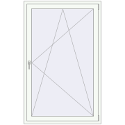 REHAU Euro 70 1120x1780 мм Білий (RAL 9016) з двох сторін REHAU Euro 70 1120x1780 мм Білий (RAL 9016) з двох сторін
