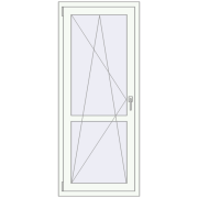 REHAU Euro 70 700x1670 мм Білий (RAL 9016) з двох сторін REHAU Euro 70 700x1670 мм Білий (RAL 9016) з двох сторін