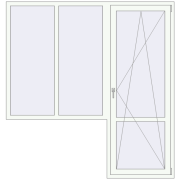 Балконні двері 2000x2100 мм REHAU Euro 60 Балконні двері 2000x2100 мм REHAU Euro 60