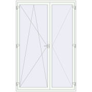 REHAU Euro 70 1600x2400 мм Білий (RAL 9016) з двох сторін