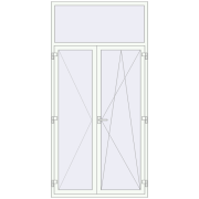 REHAU Euro 70 1320x2660 мм Білий (RAL 9016) з двох сторін