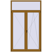 REHAU Euro 70 1500x2500 мм LIGHT_OAK з двох сторін REHAU Euro 70 1500x2500 мм LIGHT_OAK з двох сторін