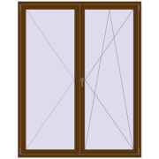 REHAU SYNEGO MD 1700x2150 мм WALNUT з двох сторін