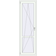 REHAU Euro 70 670x2150 мм Білий (RAL 9016) з двох сторін