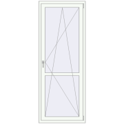 REHAU Euro 60 820x2140 мм Білий (RAL 9016) з двох сторін
