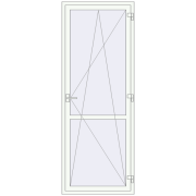 REHAU Euro 60 900x2400 мм Білий (RAL 9016) з двох сторін