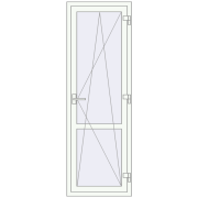 REHAU Euro 60 650x1950 мм Білий (RAL 9016) з двох сторін