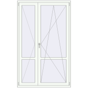 REHAU Euro 60 1300x2100 мм Білий (RAL 9016) з двох сторін