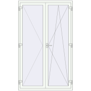 REHAU Euro 70 1290x2110 мм Білий (RAL 9016) з двох сторін