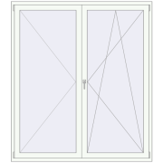 REHAU SYNEGO MD 1800x2040 мм Білий (RAL 9016) з двох сторін REHAU SYNEGO MD 1800x2040 мм Білий (RAL 9016) з двох сторін