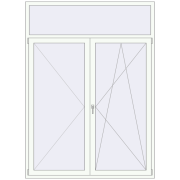 REHAU Euro 70 1730x2370 мм Білий (RAL 9016) з двох сторін