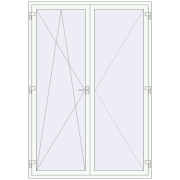REHAU Euro 60 1600x2300 мм Білий (RAL 9016) з двох сторін