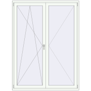 REHAU SYNEGO MD 1550x2070 мм Білий (RAL 9016) з двох сторін