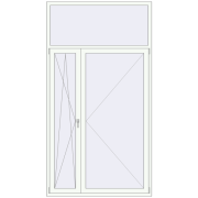 REHAU Euro 60 1480x2740 мм Білий (RAL 9016) з двох сторін
