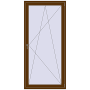 Балконні двері 1000x2100 мм REHAU Euro 60 WALNUT з двох сторін